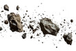 Asteroid Belt, transparent background, isolated image, generative AI