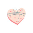 Gift box heart, Minimalistic design, Valentine's concept