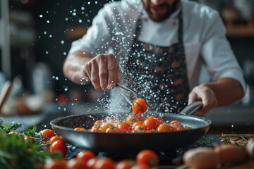 Poster - A stop-motion cooking tutorial, presenting a recipe in a fun and engaging way. Concept of culinary art and creativity. Generative Ai.