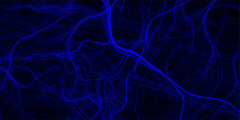 Vibrant Strikes Illuminate a Blue Background. Energy explosion. Vector illustration. blue electronic line background.. dark matter abstract background  pattern wallpaper background design.
