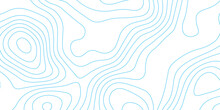 Abstract Background With Topographic Contours Map With Blue Color Geographic Line Map .white Wave Paper Curved Reliefs Abstract Background .vector Illustration Of Topographic Line Contour Map Design .