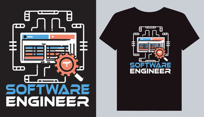Software Engineer t-shirt design, coding, programming