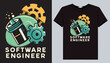 Software Engineer t-shirt design, coding, programming