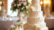 Multiple tier wedding cake