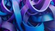 抽象的な彫刻3Dの画像 円形のミニマリズムシンボル 青紫色
An abstract 3d circular symbol. Purple and blue based wallpaper background [Generative AI]