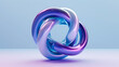 © Tatsuya - 抽象的な彫刻3Dの画像 円形のミニマリズムシンボル 青紫色An abstract 3d circular symbol. Purple and blue based wallpaper background [Generative AI]