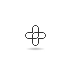 Canvas Print - Medicine cross icon logo shadow