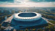football stadium drone view