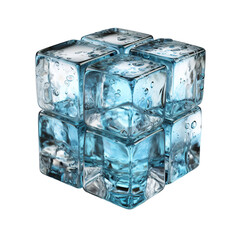 Canvas Print - ice cube isolated on white