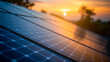 © Scott - Solar panels on the roof of a warehouse, bokeh background