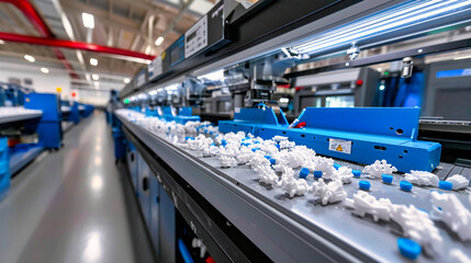 Industrial Factory Production, Technology in Manufacturing, Automated Equipment and Machinery