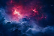 Abstract space background with nebula, stars and galaxies. 3D rendering