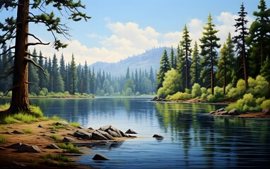 lake and forest