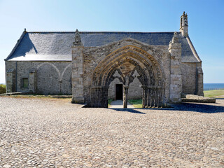 Wall Mural - Chapel of Notre-Dame des Grâces at Saint-Mathieu is a headland located near Le Conquet in the territory of the commune of Plougonvelin in department of Finistère in France 