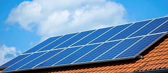 Canvas Print - Renewable energy from rooftop photovoltaic panels.