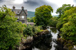 Village Betws-y-Coed And River Conwy In Snowdonia National Park in Wales, United Kingdom