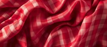 Vibrant Red Checks On A Stylish Cloth Background - Red Checks, Background, Cloth