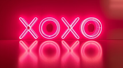 Wall Mural - Bright pink neon 