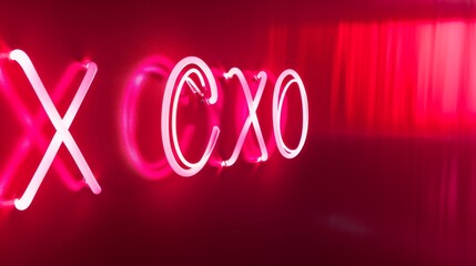 Wall Mural - Bright pink neon 
