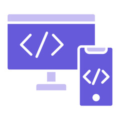 responsive design icon of coding and development iconset.