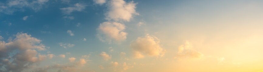 Wall Mural - sunset sky for background or sunrise sky and cloud at morning.