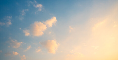 Wall Mural - sunset sky for background or sunrise sky and cloud at morning.