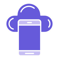 Sticker - Mobile Cloud Icon of Mobile Apps iconset.