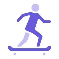 Poster - Skateboarding Icon of Physical Fitness iconset.