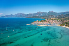 Turquoise Water In Saint Florent, Corsica, France 