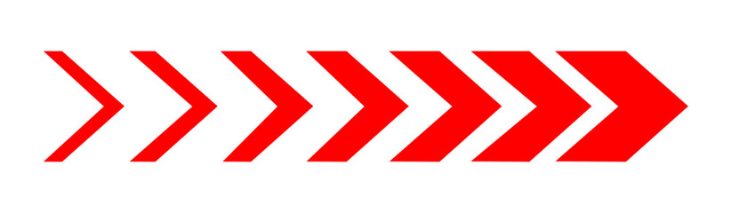 Red Dynamic arrow symbol. 