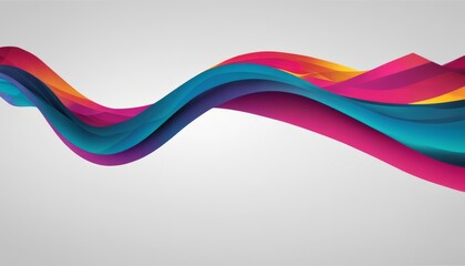 Sticker - A colorful wave design on a white background