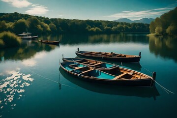 Canvas Print - boats on the lake