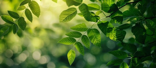Wall Mural - refreshing natural green leaves looks beautiful and refreshing in a natural green leaves looks beaut