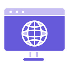 Canvas Print - Computer Website Icon of Web Hosting iconset.