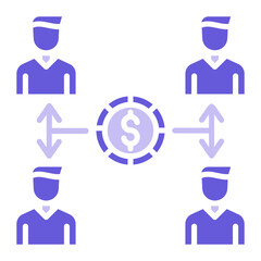 Wall Mural - Cash Distribution Network Icon