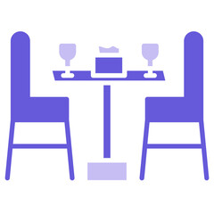 Wall Mural - Dinner Table Icon of Restaurant iconset.