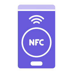 Wall Mural - Nfc Icon of Smart City iconset.