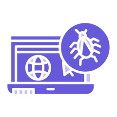 Poster - Website Bug Icon of Cyber Security iconset.