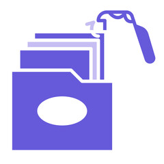 Canvas Print - Stealing Documents Icon of Cyber Security iconset.