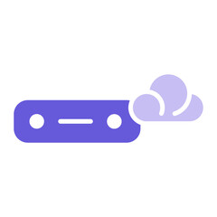 Canvas Print - Cloud Storage Icon of Technology iconset.