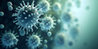 viruses infectious diseases close-up microscopy pathogenic organisms with bokeh background