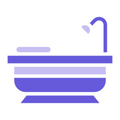 Poster - Bathtub Icon of Hotel Services iconset.