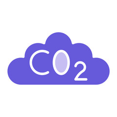 Canvas Print - Co2 Icon of Nuclear Energy iconset.