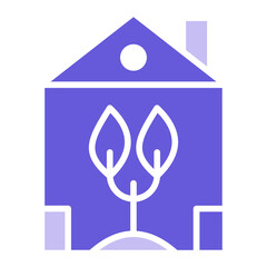 Sticker - Green House Icon of Sustainable Energy iconset.