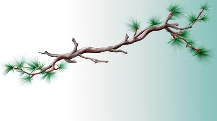 Sticker - Green Tree Branch Isolated UHD Wallpaper