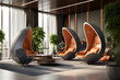 Lounge with Acoustic Privacy Pods for Confidential Meeting