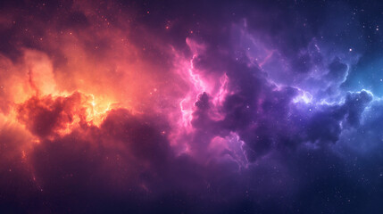 Wall Mural - space background with nebula and stars