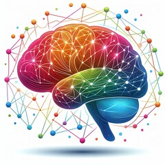 Colorful Brain Connectivity Concept