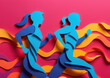 Leinwandbild Motiv Marathon colorful background