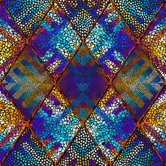 Aufkleber - Vector seamlesstile mosaic pattern. Ceramic tiles background. Vector pattern